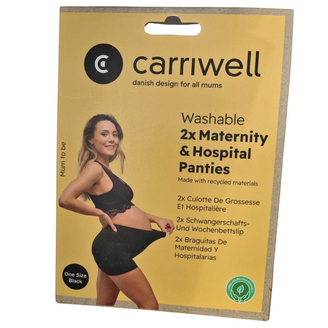 Pregnancy and postpartum panties in black 2 pcs