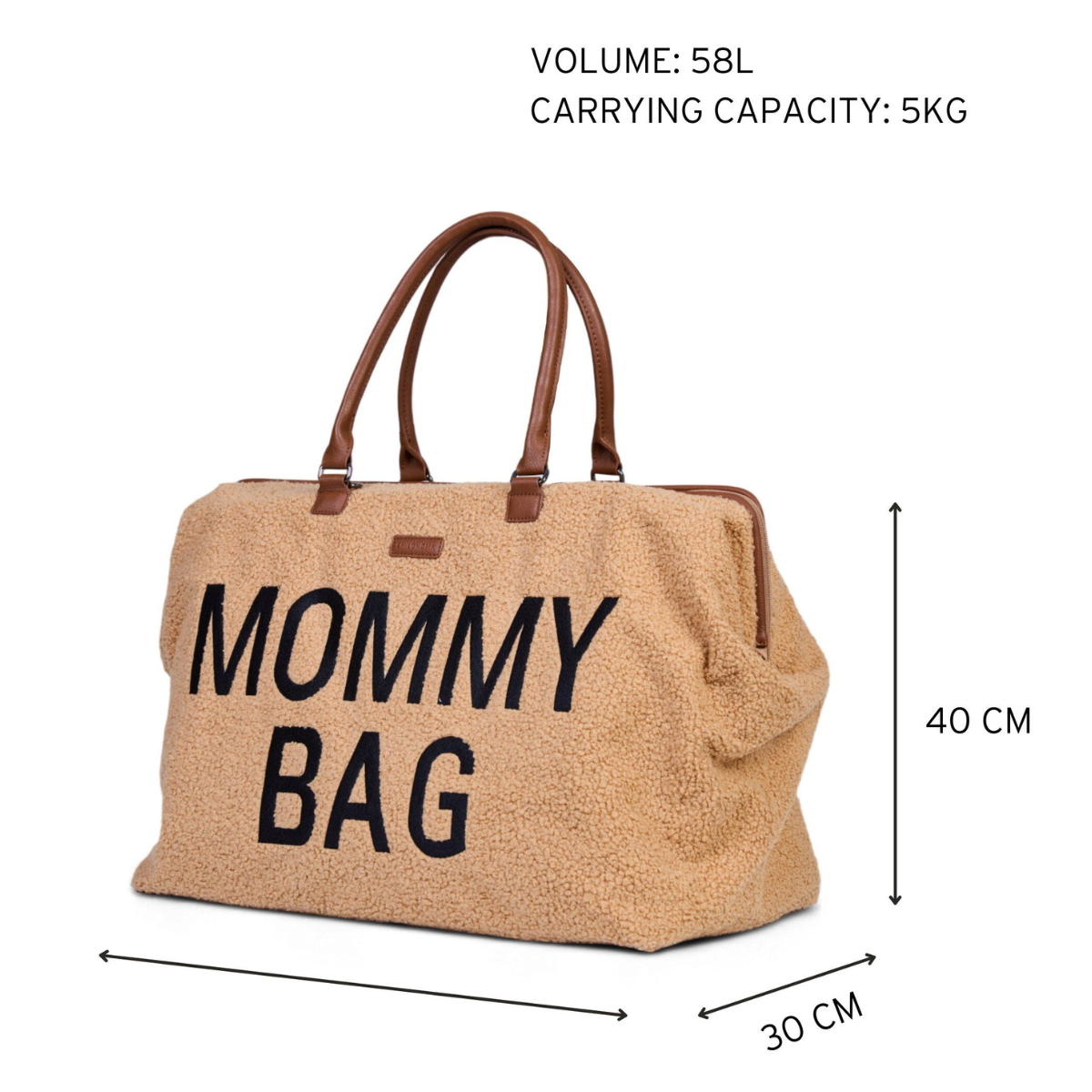 Mommy Bag® stor pusletaske - Teddy - Beige