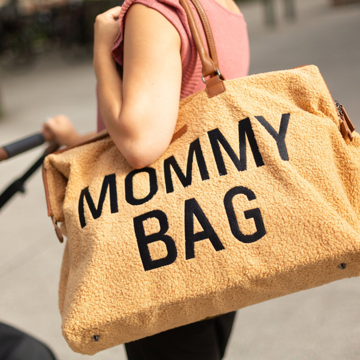 Mommy Bag® stor pusletaske - Teddy - Beige