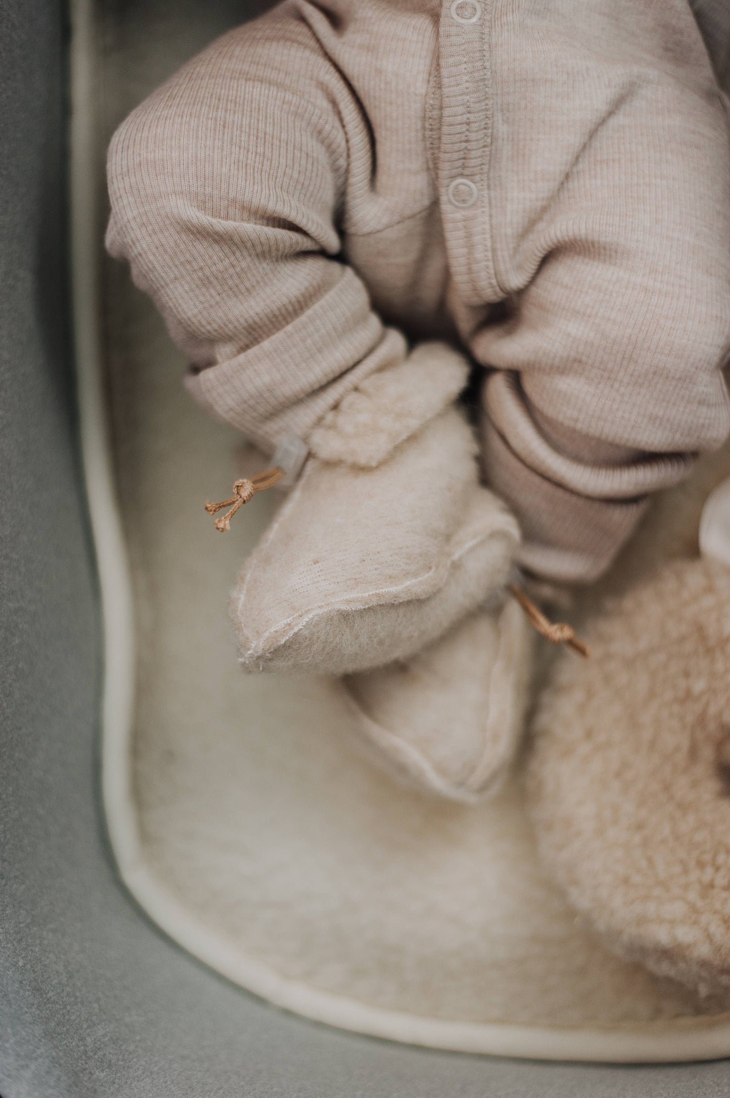 Stroller pad in 100% merino wool 35x75 cm