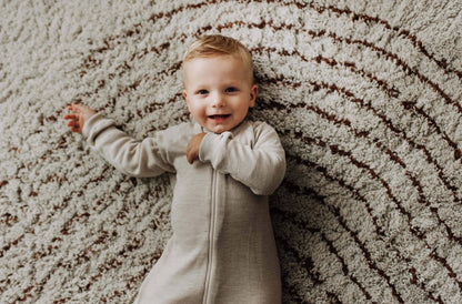 Sleep suit for baby in 100% merino wool