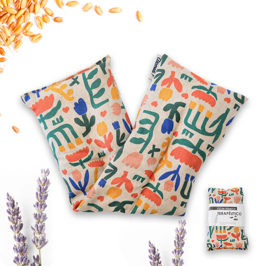 Wärmepolster mit Weizenkernen und Lavendel