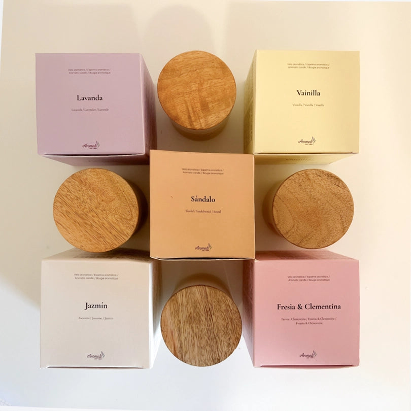 Sojaduftkerze mit natürlichen ätherischen Ölen