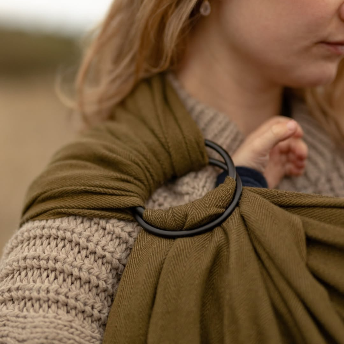 Håndvævet ringslynge med cashmere