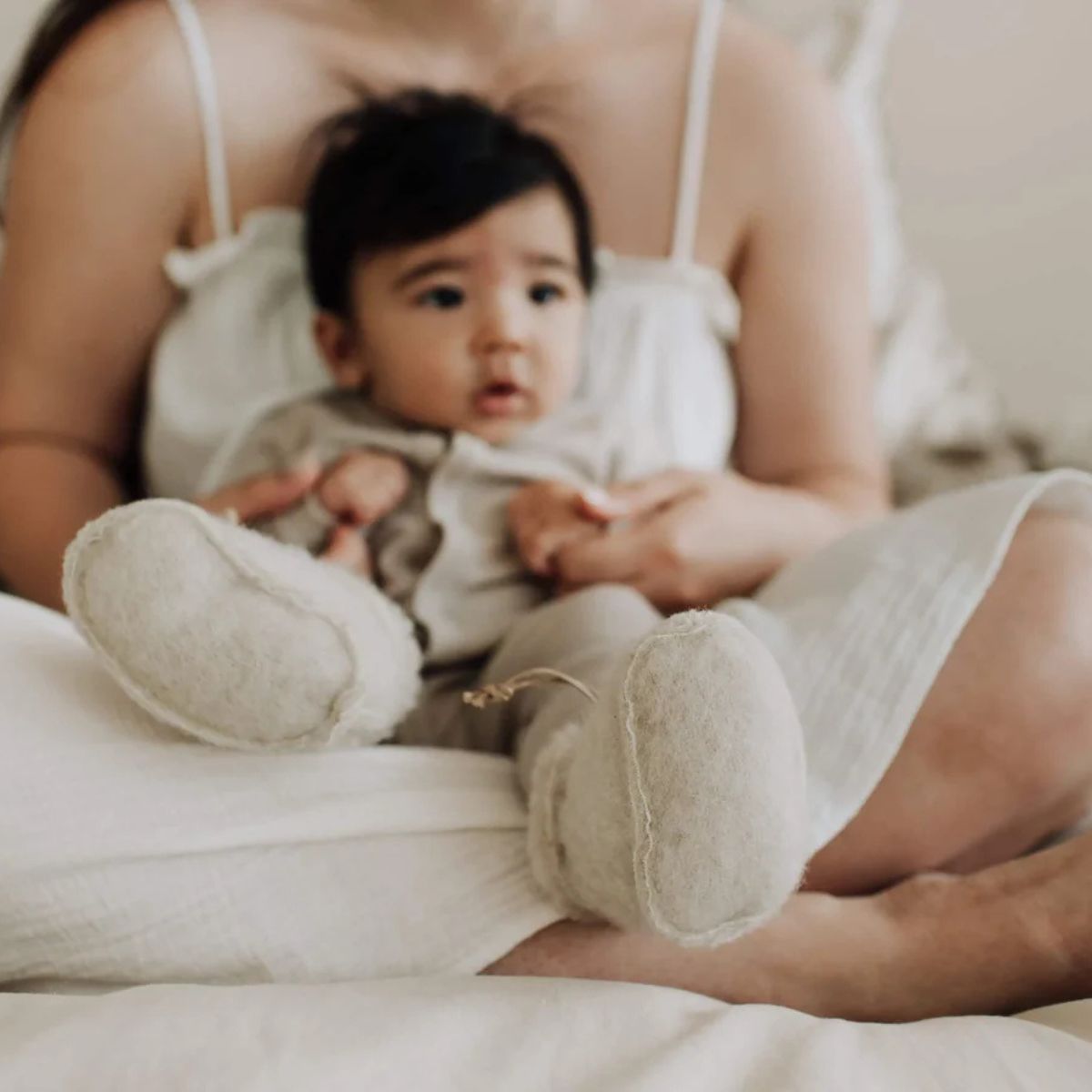 Babyschuhe aus 100 % Merinowolle