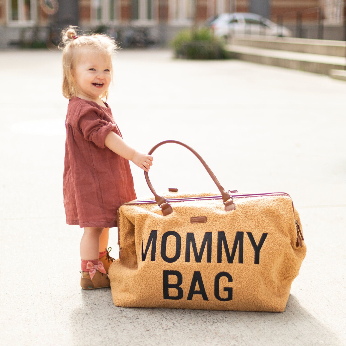 Mommy Bag® stor pusletaske - Teddy - Beige